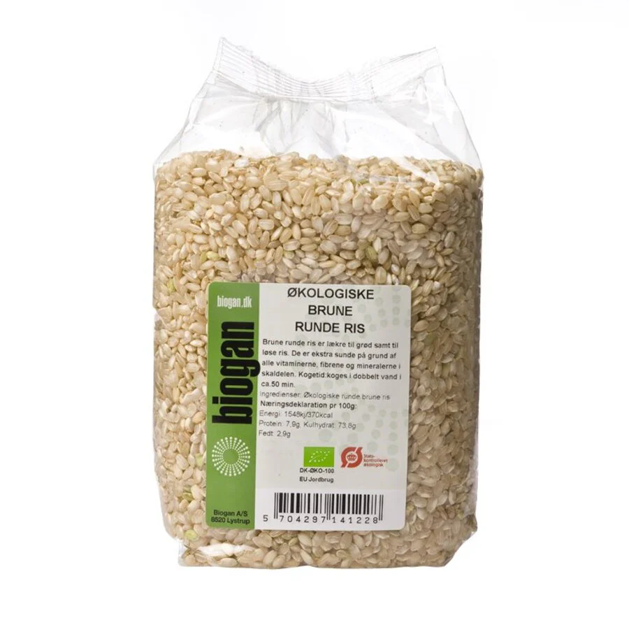 Biogan brun rund ris 1 kg