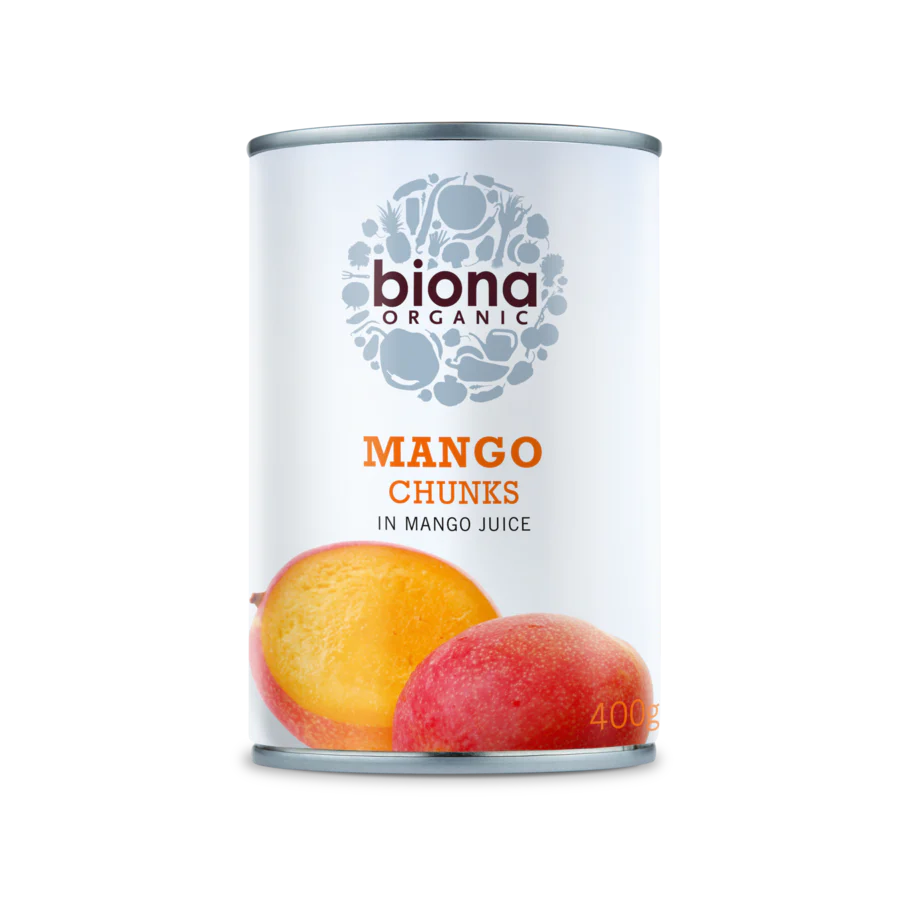 Biona mangobiter i mango juice 400 g