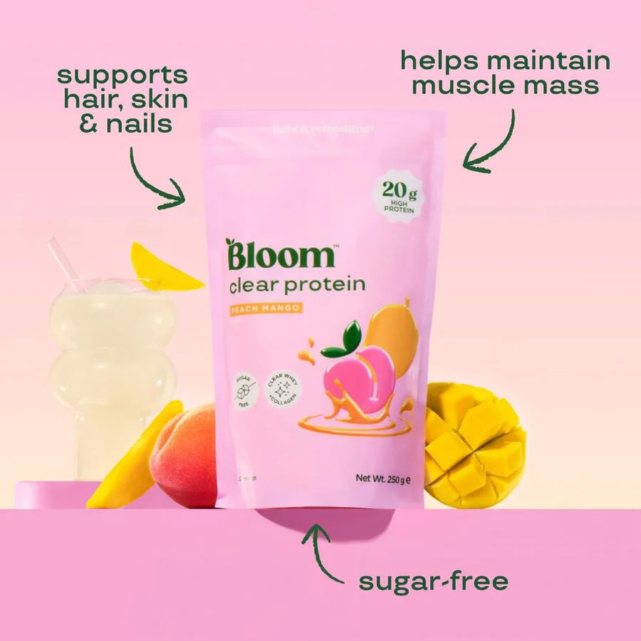 Bloom clear protein peach mango kosttilskudd 250 g - Image 2