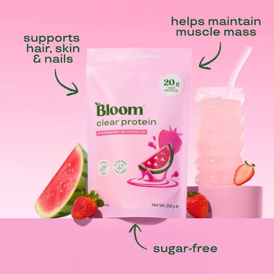 Bloom clear protein strawberry watermelon kosttilskudd 250 g - Image 2
