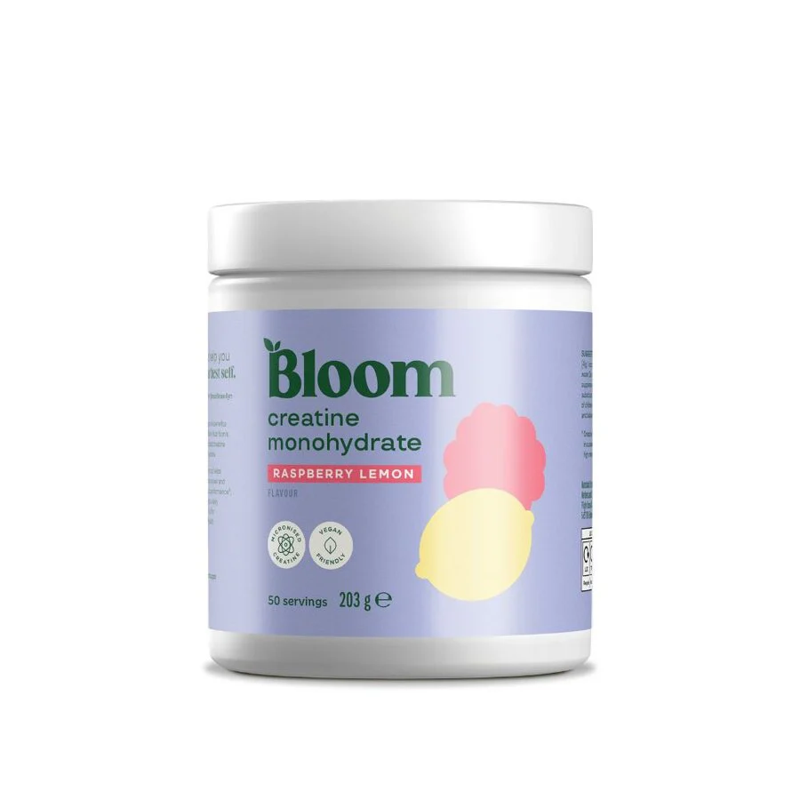 Bloom creatine monohydrate raspberry lemon kosttilskudd 203 g