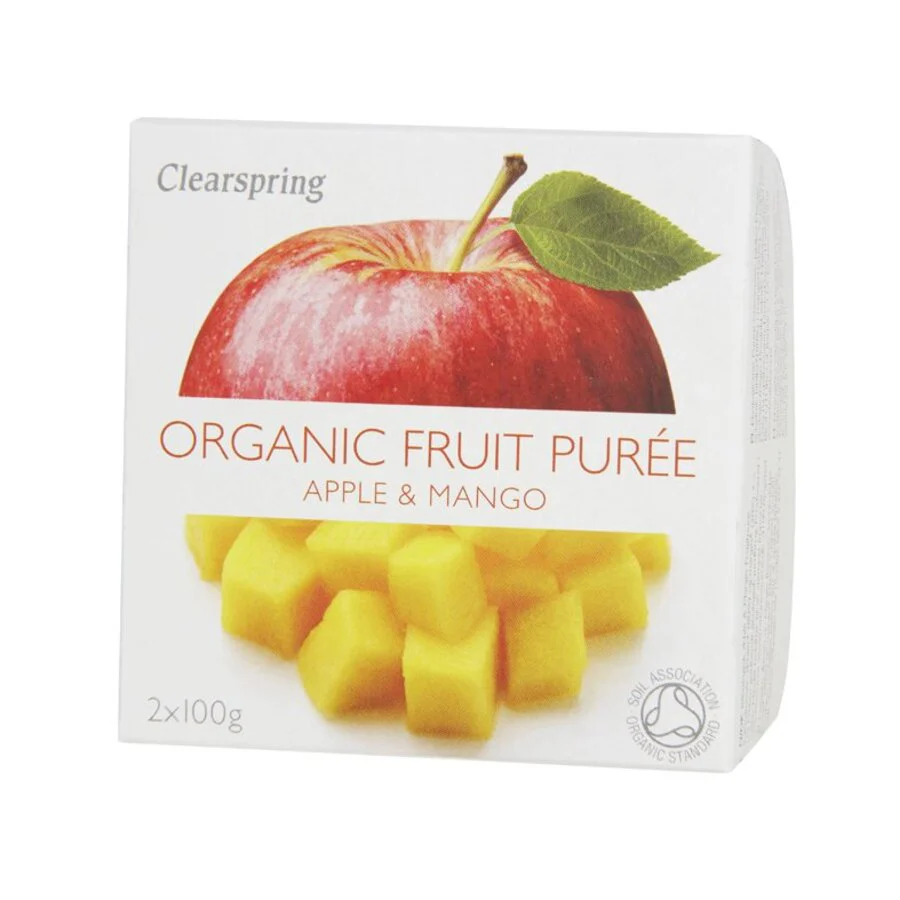 Clearspring fruktpuré eple & mango 2x100 g