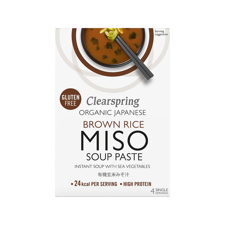 Clearspring økologisk instant brunris misosuppe 4 x 15 g
