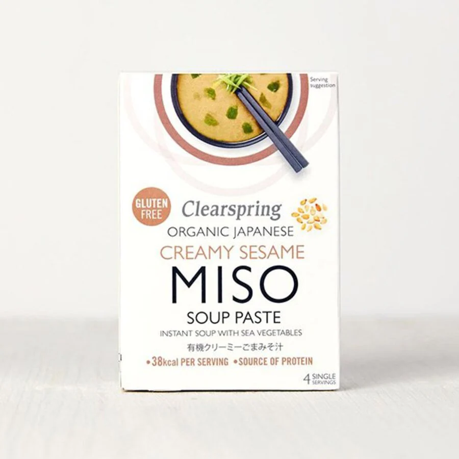 Clearspring økologisk kremet sesam miso suppe pasta 4 x 15 g