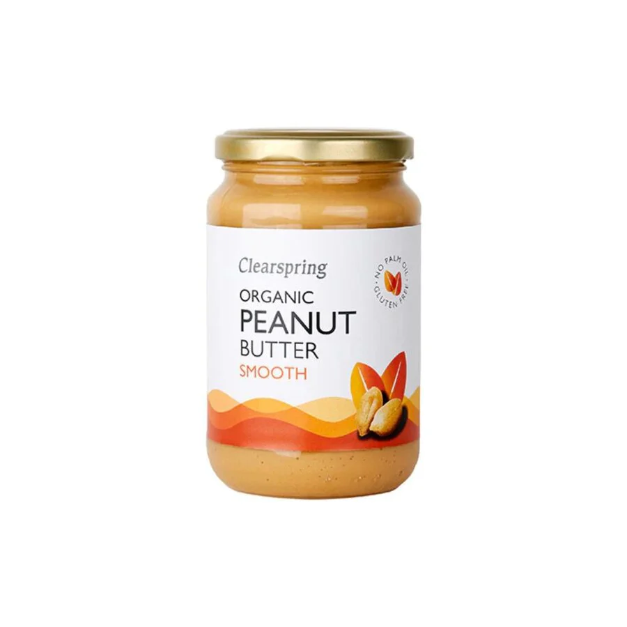 Clearspring økologisk peanøttsmør smooth med salt 350 g