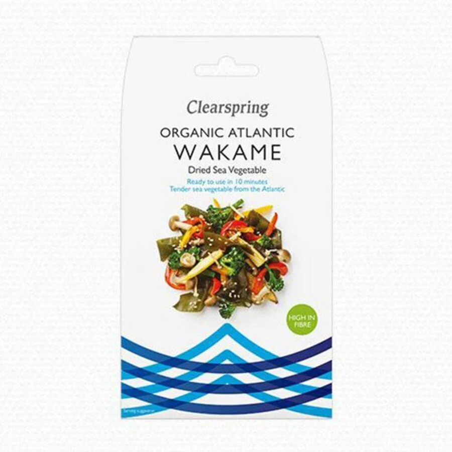 Clearspring økologisk tørket atlantisk wakame tang 25 g