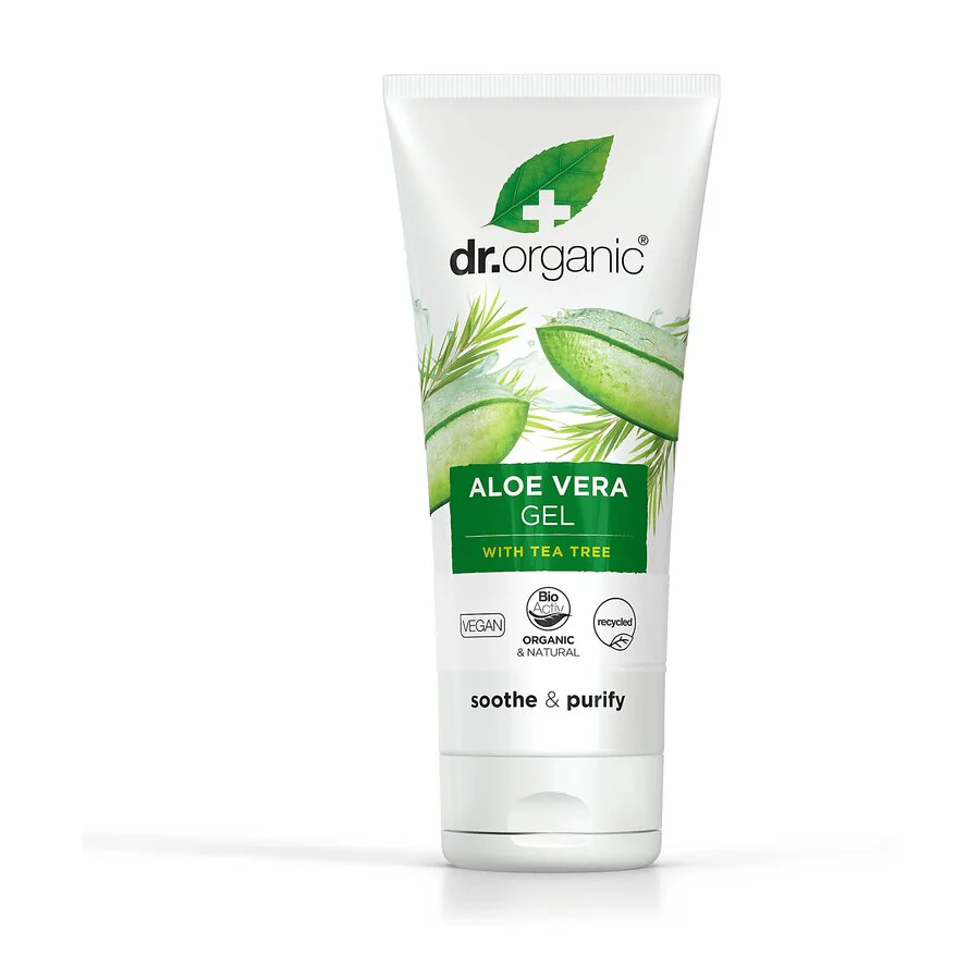 Dr Organic aloe vera gel with tea tree 200 ml
