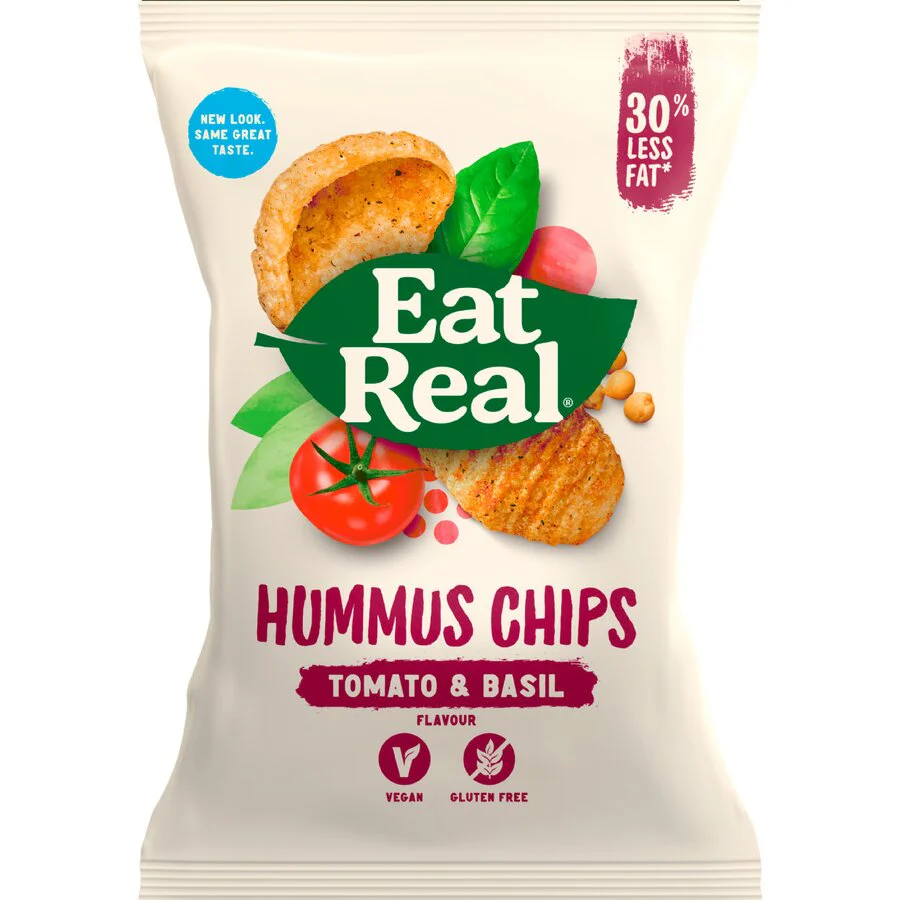 Eat Real hummuschips tomat & basilikum 110 g