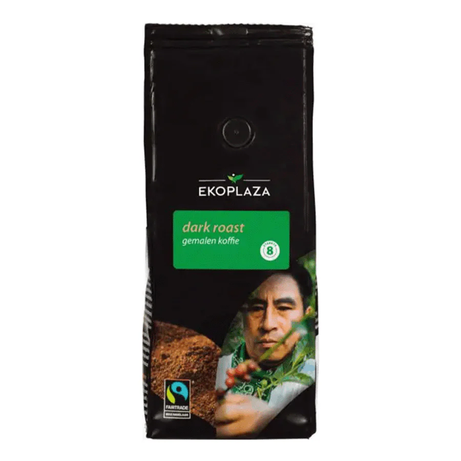 Ekoplaza Mørkbrente Kaffebønner Øko 500gr
