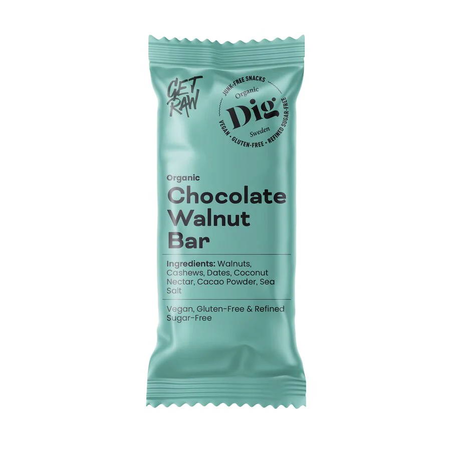 Get Raw sjokolade & valnøtt bar 42 g
