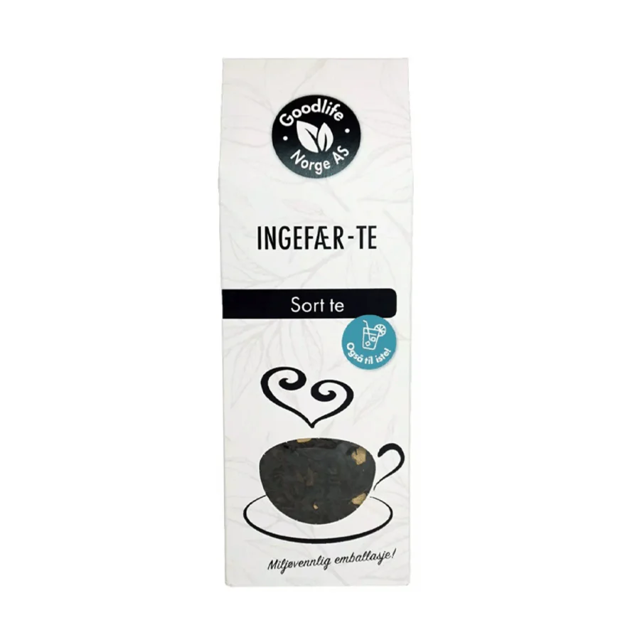 Goodlife te sort ingefær 80 gr