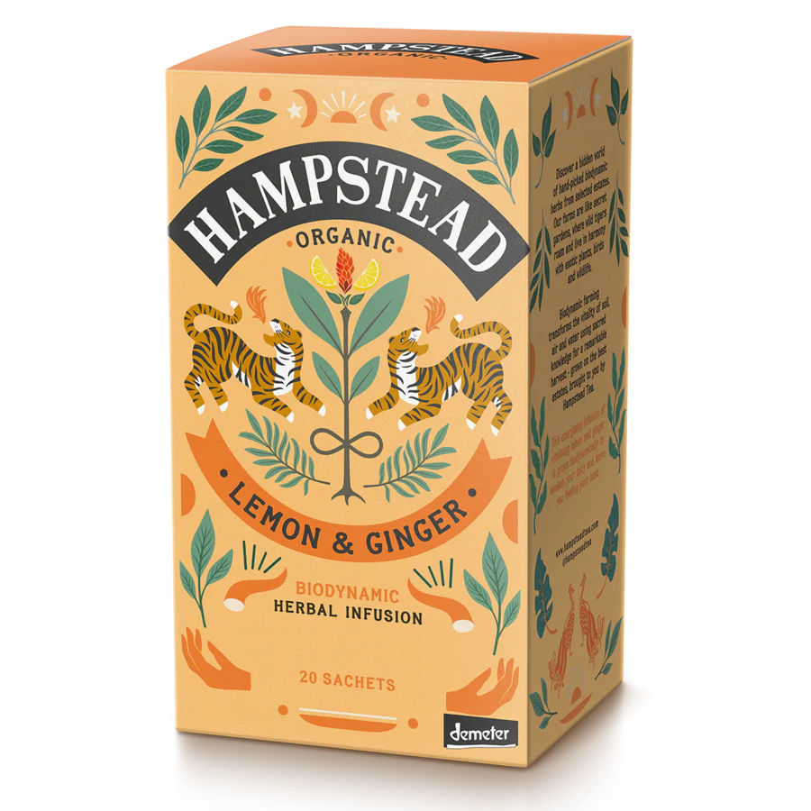 Hampstead Tea økologisk ginger lemon tea 20 poser