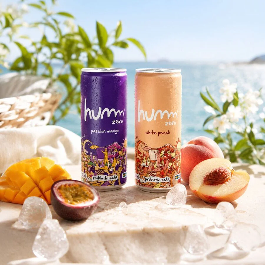 Humm zero passion mango probiotic soda 330 ml - Image 2