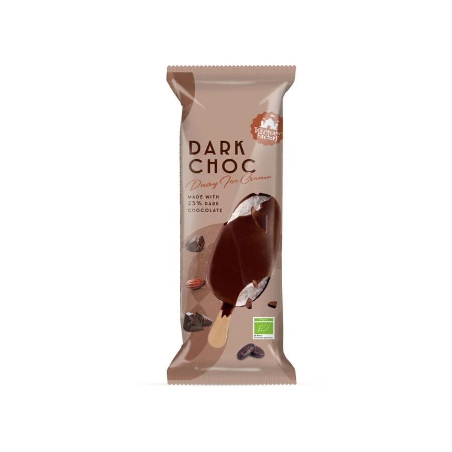 Ice Cream Factory dark choc økologisk ispinne 100 ml