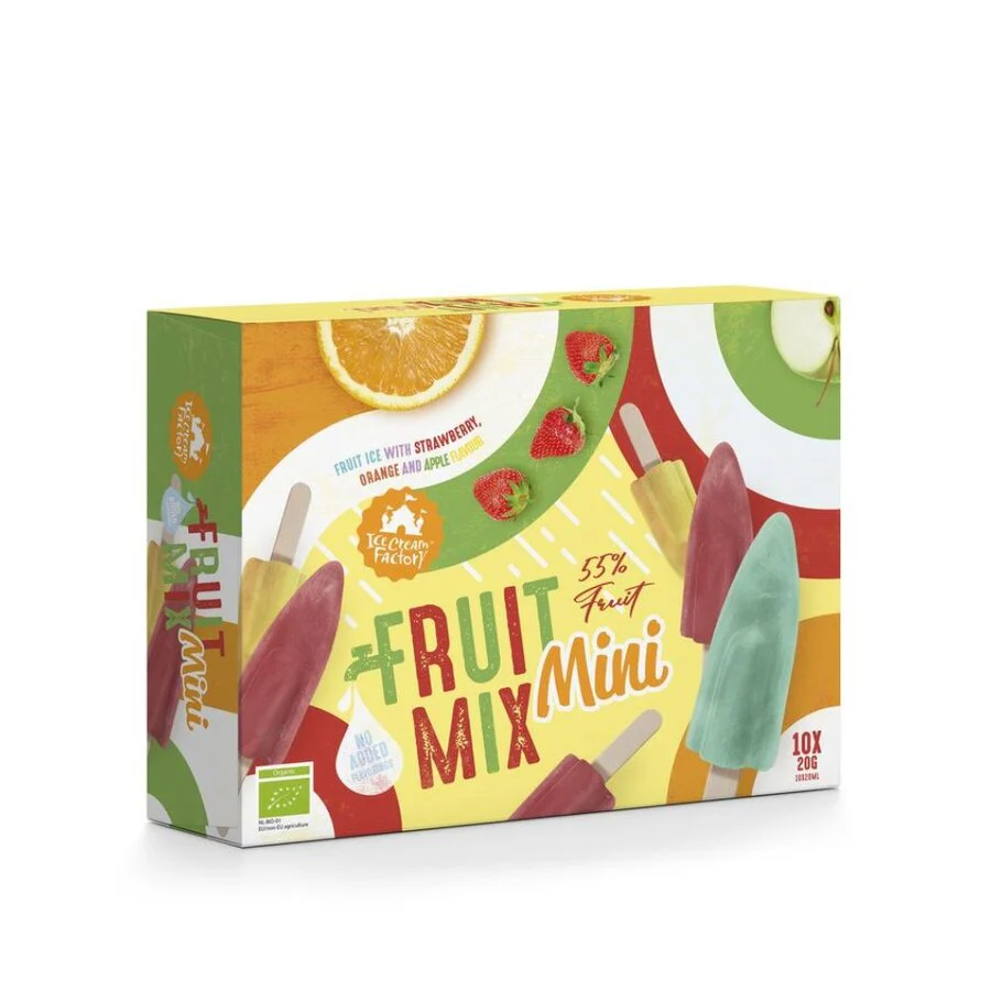 Ice Cream Factory fruit mix mini økologisk saftis 10x20 ml