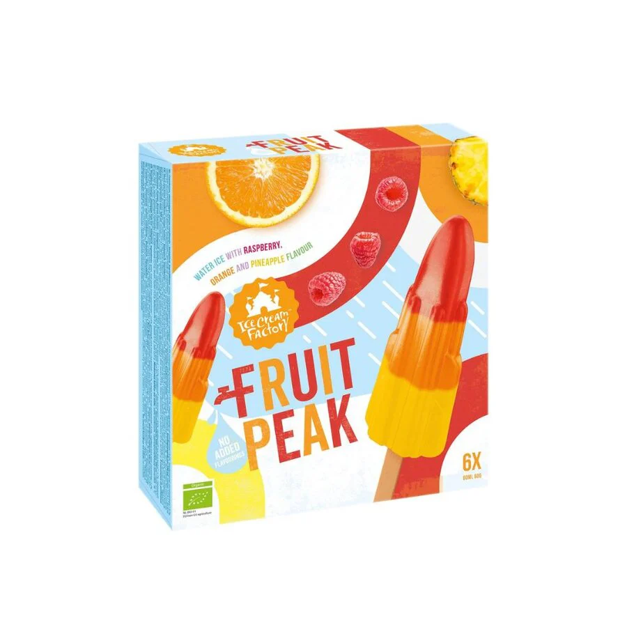 Ice Cream Factory fruit peak økologisk saftis 6x60ml