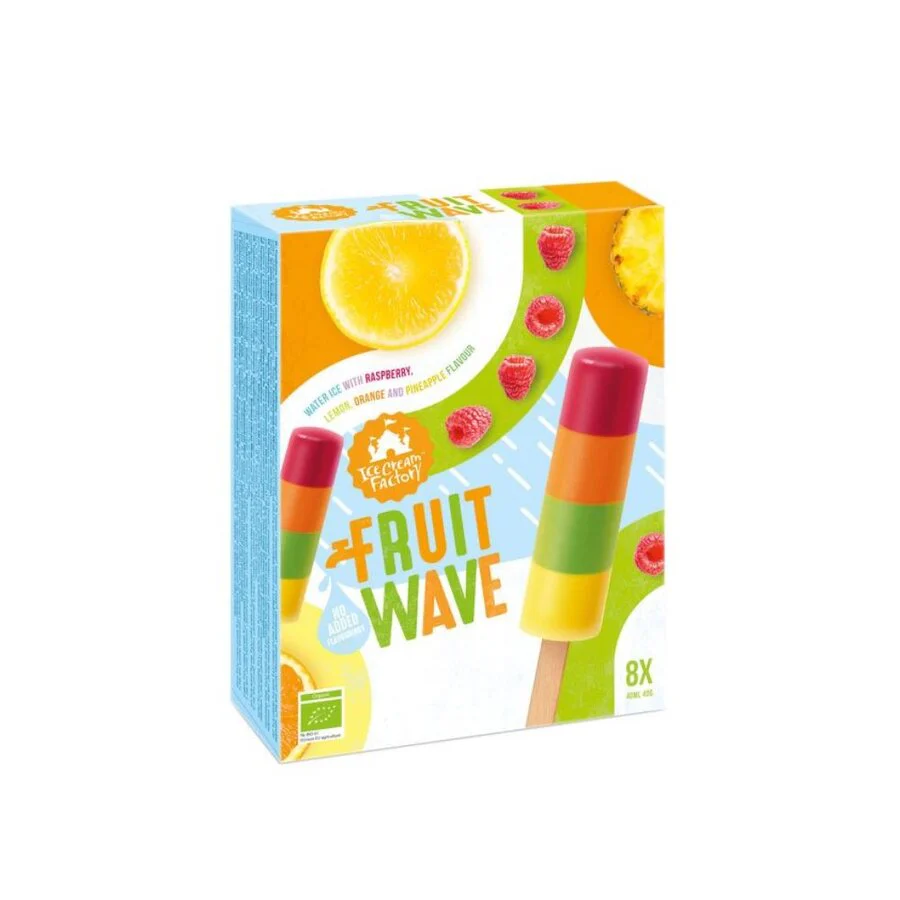 Ice Cream Factory fruit wave økologisk saftis 8x40ml