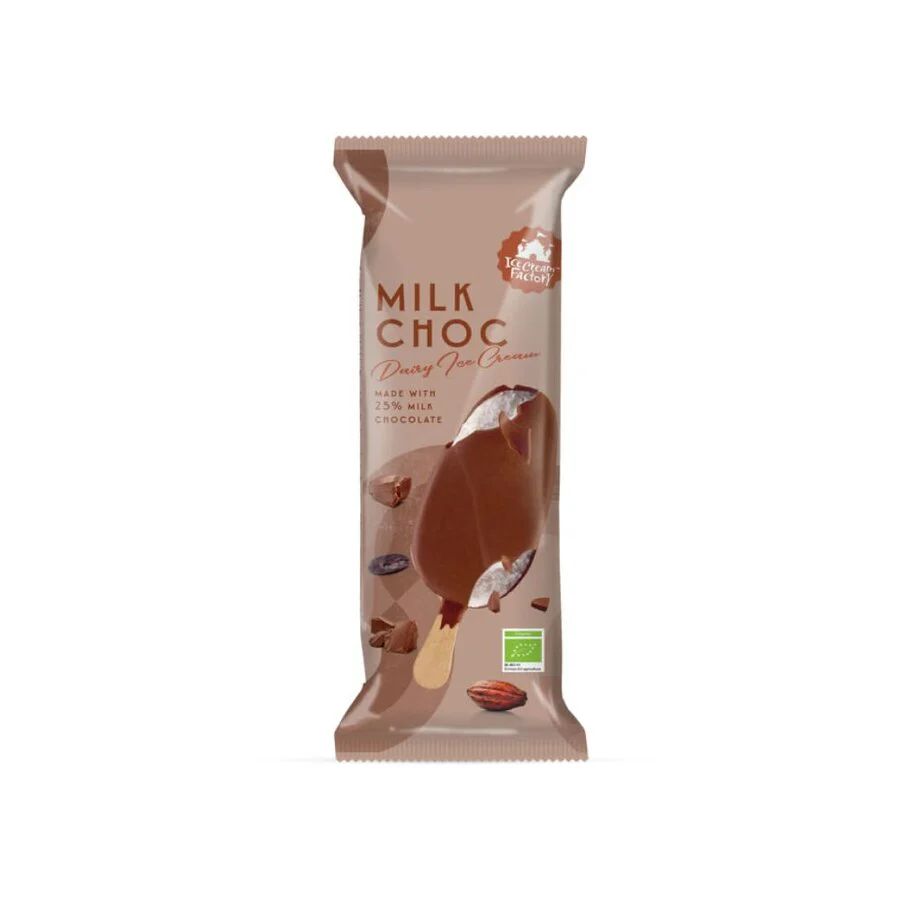 Ice Cream Factory milk choc økologisk ispinne 100 ml