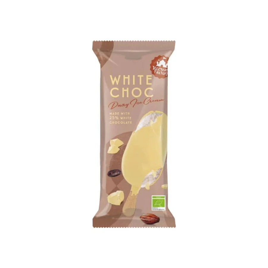 Ice Cream Factory white choc økologisk ispinne 100 ml