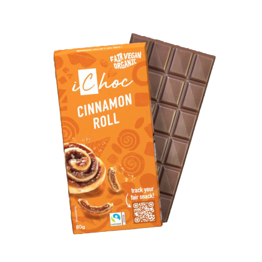 iChoc Chocolate Cinnamon Roll Øko 80gr