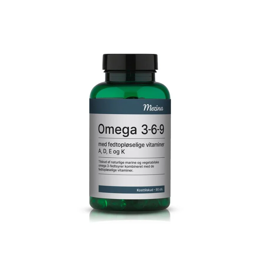 Mezina Omega 3-6-9 med vitaminer 90 kapsler