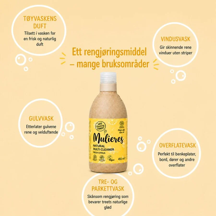 Mulieres natural multi cleaner fresh citrus 450 ml - Image 3