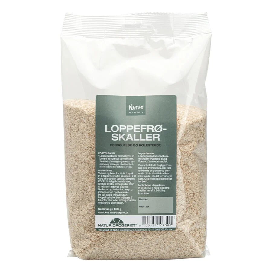 Natur Drogeriet loppefrøskall (skallin) pulver 500 g