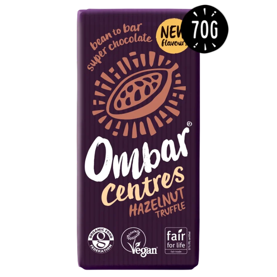Ombar økologisk sjokolade med hasselnøtttrøffel 70 g