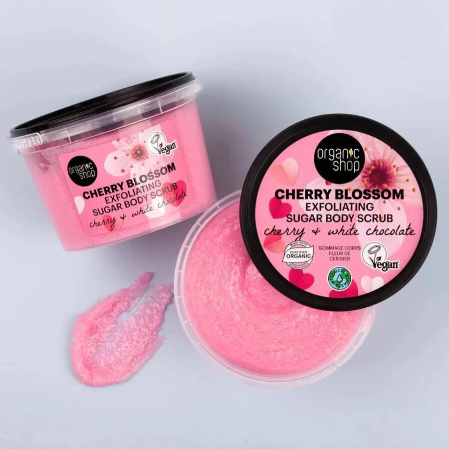 Organic Shop body scrub cherry blossom 250 ml - Image 2