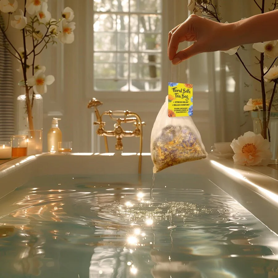 Organic Shop floral bath tea bag 3x50g - Image 3