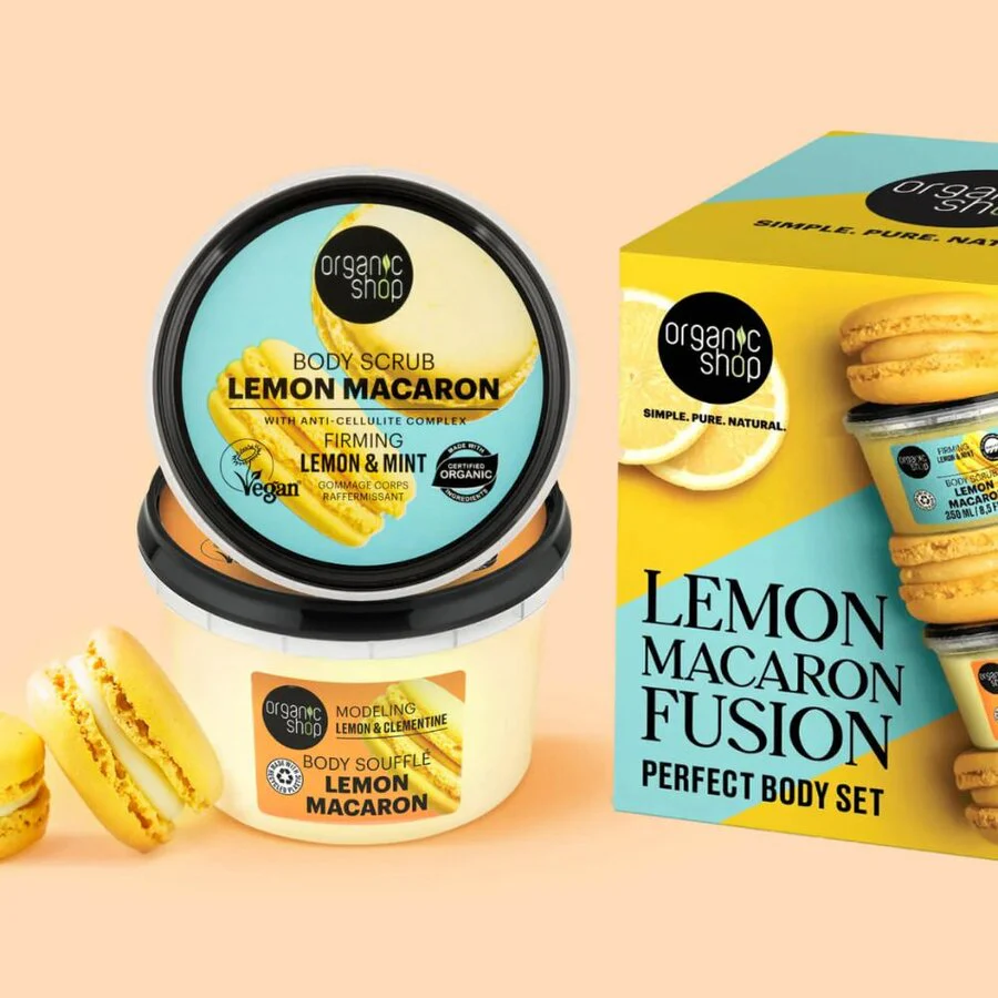Organic Shop lemon macaron fusion body set - Image 2