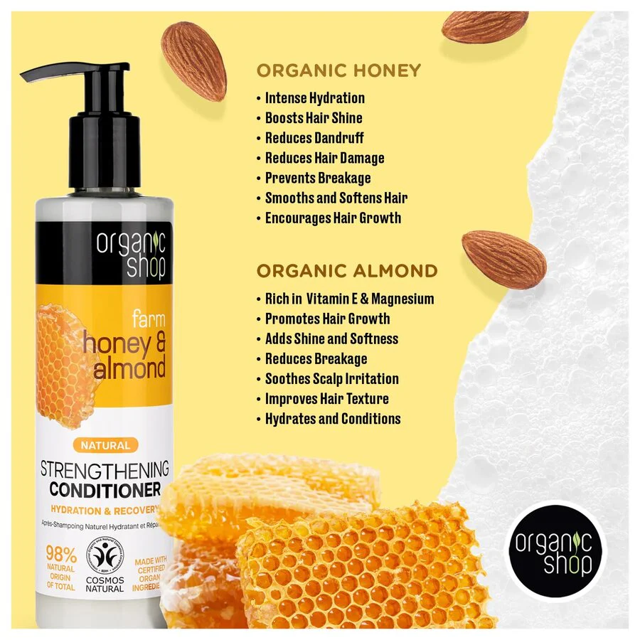 Organic Shop strengthening conditioner honey & almond 280 ml - Image 2