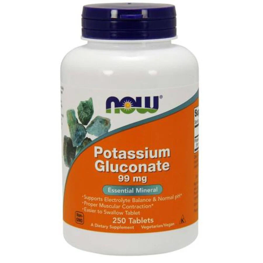 Now Potassium Gluconate (Kalium) 250 tabletter