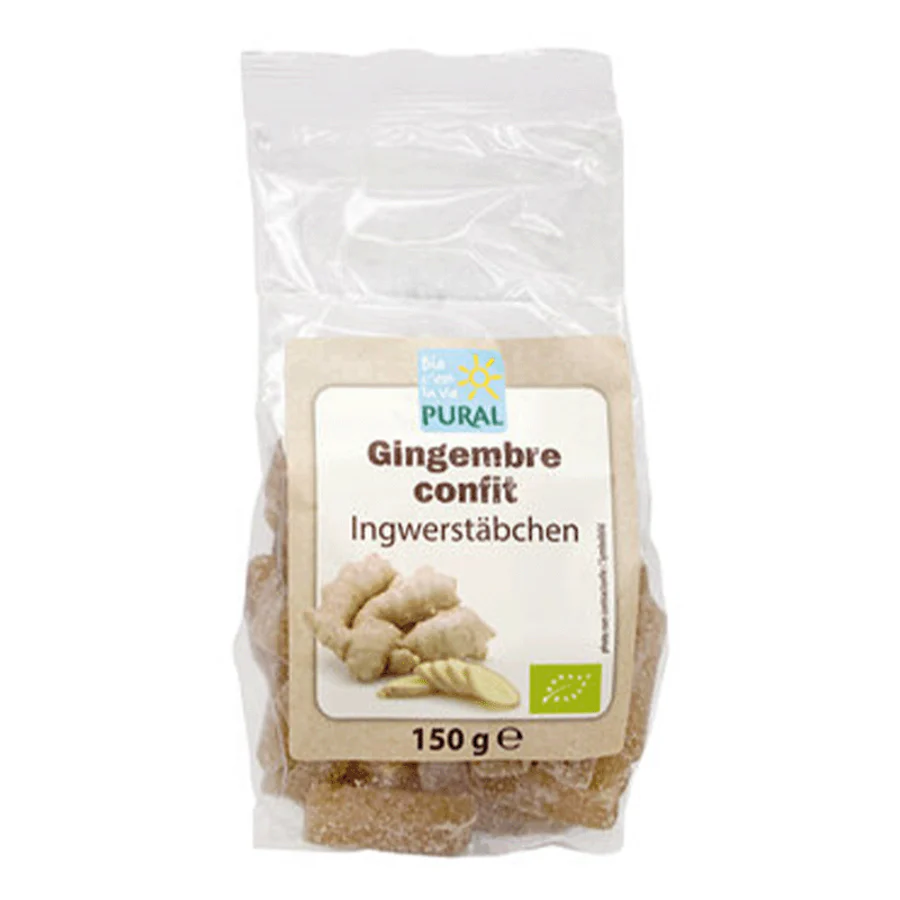 Pural kandisert ingefær 150 gr