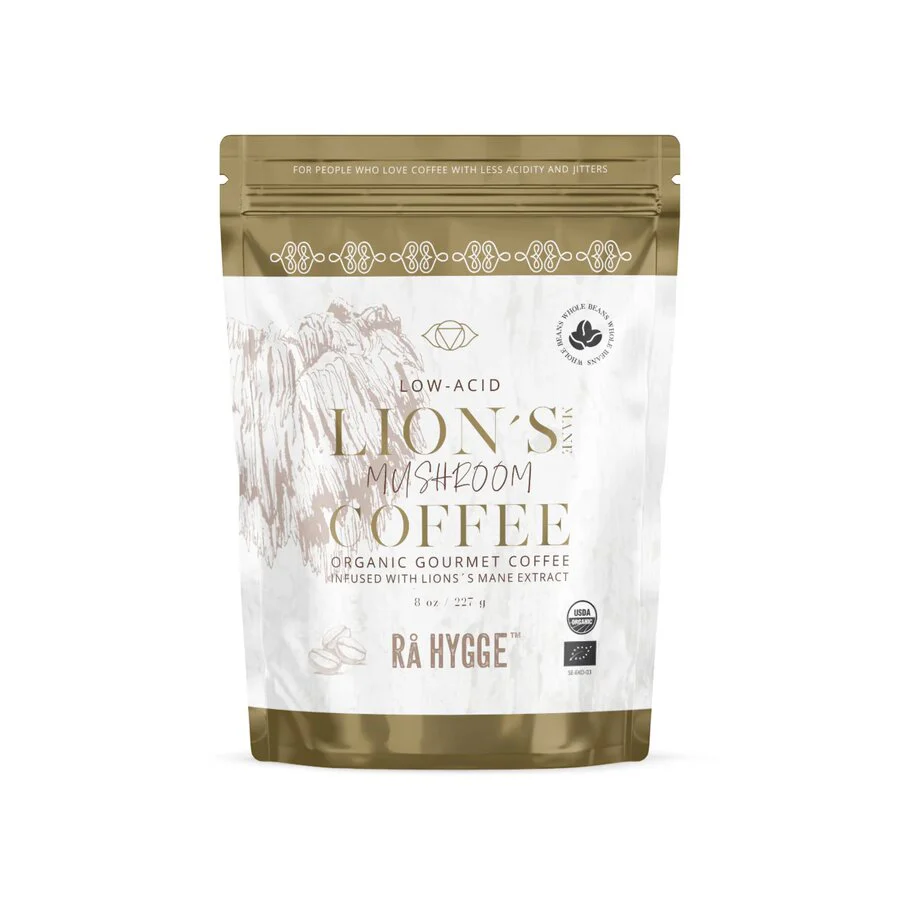 Rå Hygge Lion`s Mane Hele bønner 227 gr