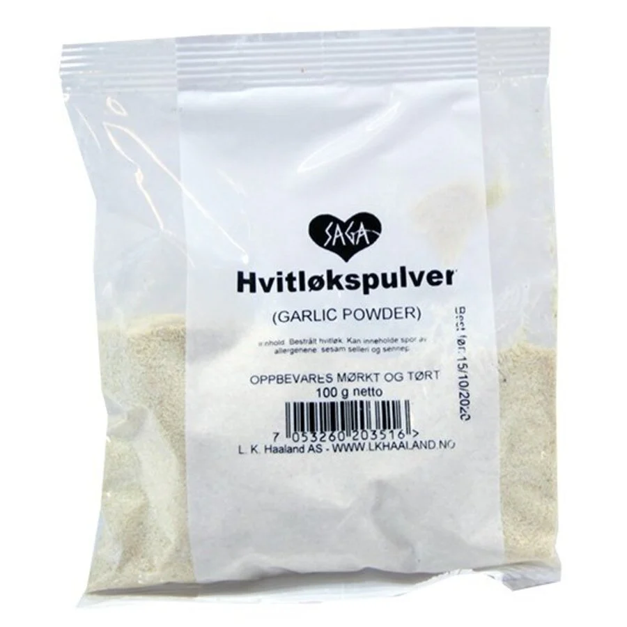 Saga granulert hvitløk pose 85 g