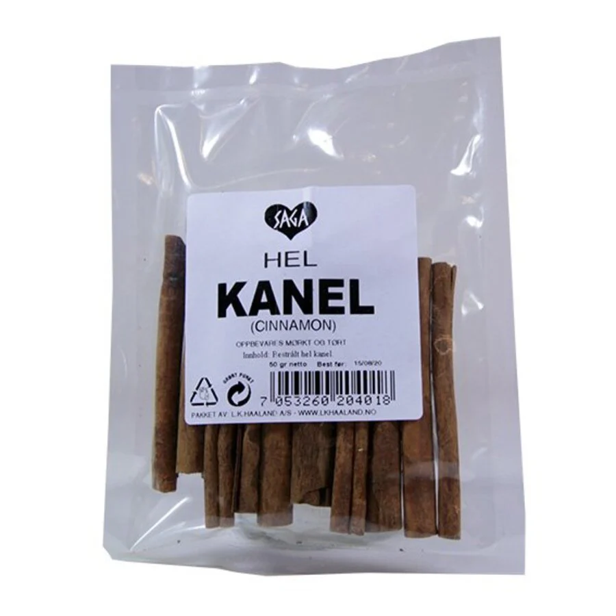 Saga hel kanelstang 8 cm 40 g