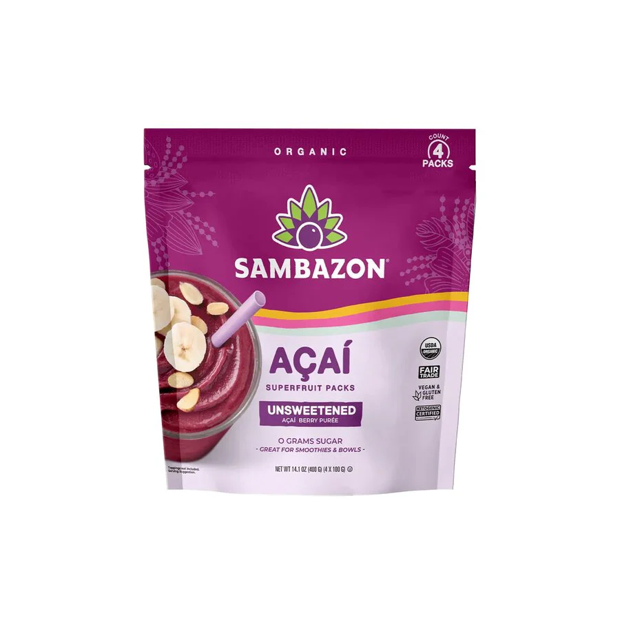 Sambazon Økologisk Acaipure usøtet 4x100g