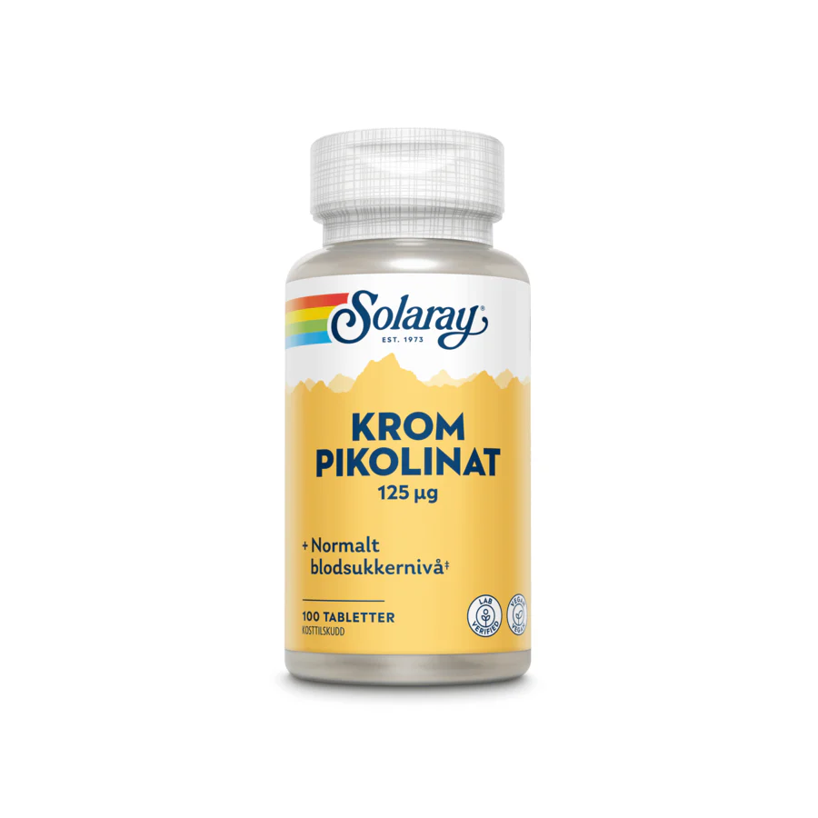 Solaray krom pikolinat 100 tabletter