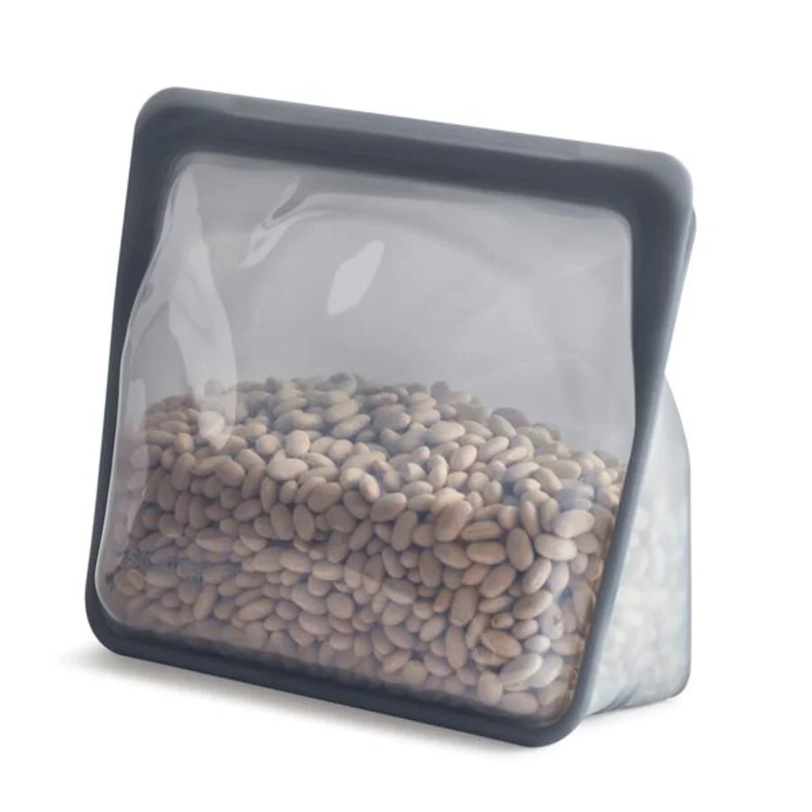 Stasher stand up bag ash 20 x 18 x 9 cm