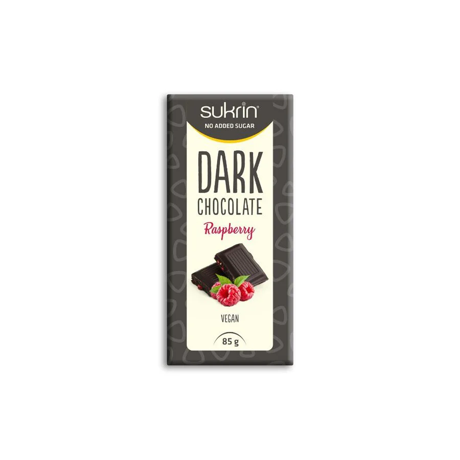 Sukrin mørk sjokolade bringebær 85 g
