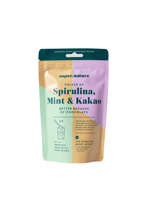 Supernature Spirulina Med Mint & Kakao 315gr