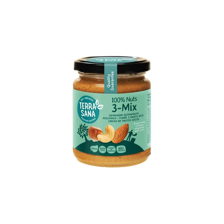 TerraSana 3-mix nøttesmør 250 g