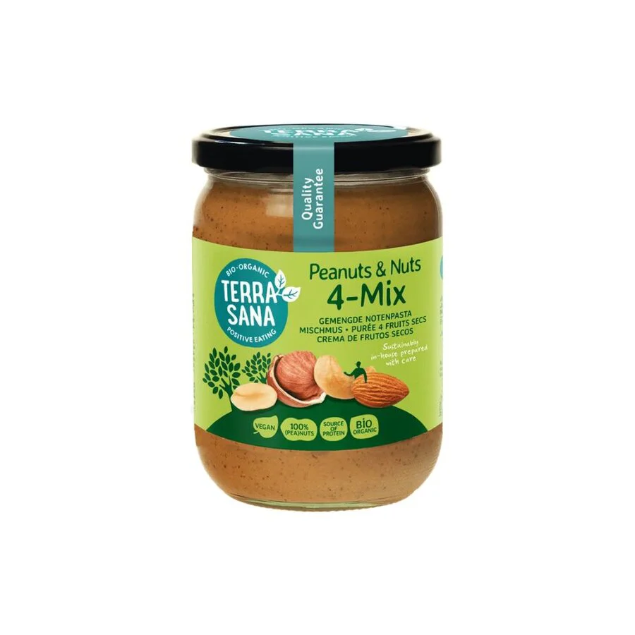 TerraSana 4-mix nøttesmør 500 g