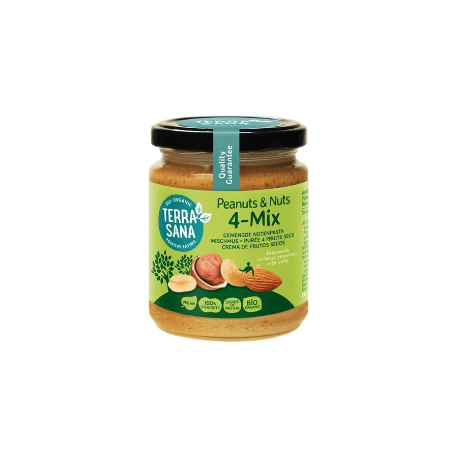 TerraSana 4-mix nøttesmør 250 g