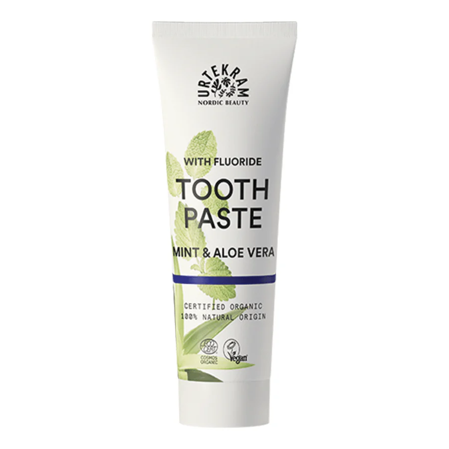 Urtekram Mint og Aloe Vera Tannkrem med Fluor