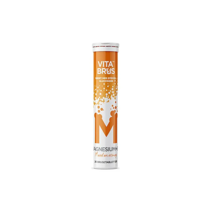 VitaBrus magnesium og vitamin B6 mandarin 20 brusetabletter
